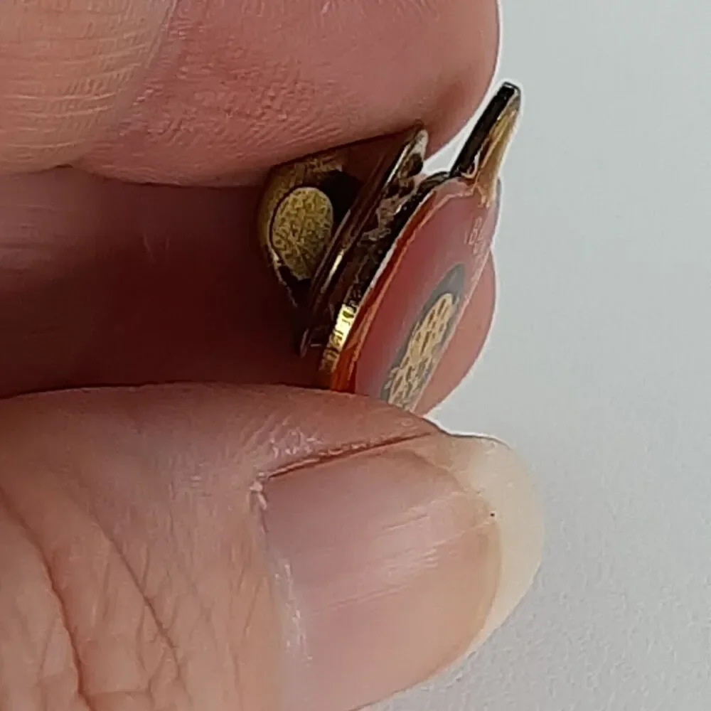 BPOE Elks Club 2202 Glastonbury CT Apple Lapel Tack Pin red gold-tone
